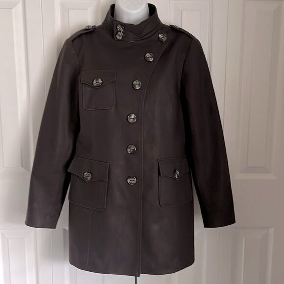 DALIA || BROWN‎ UTILITY STYLE FULLY LINED JACKET SIZE 10 - Picture 1 of 12